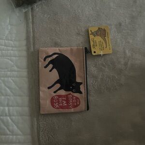 Blue Q Cat Pouch - Black and Pink